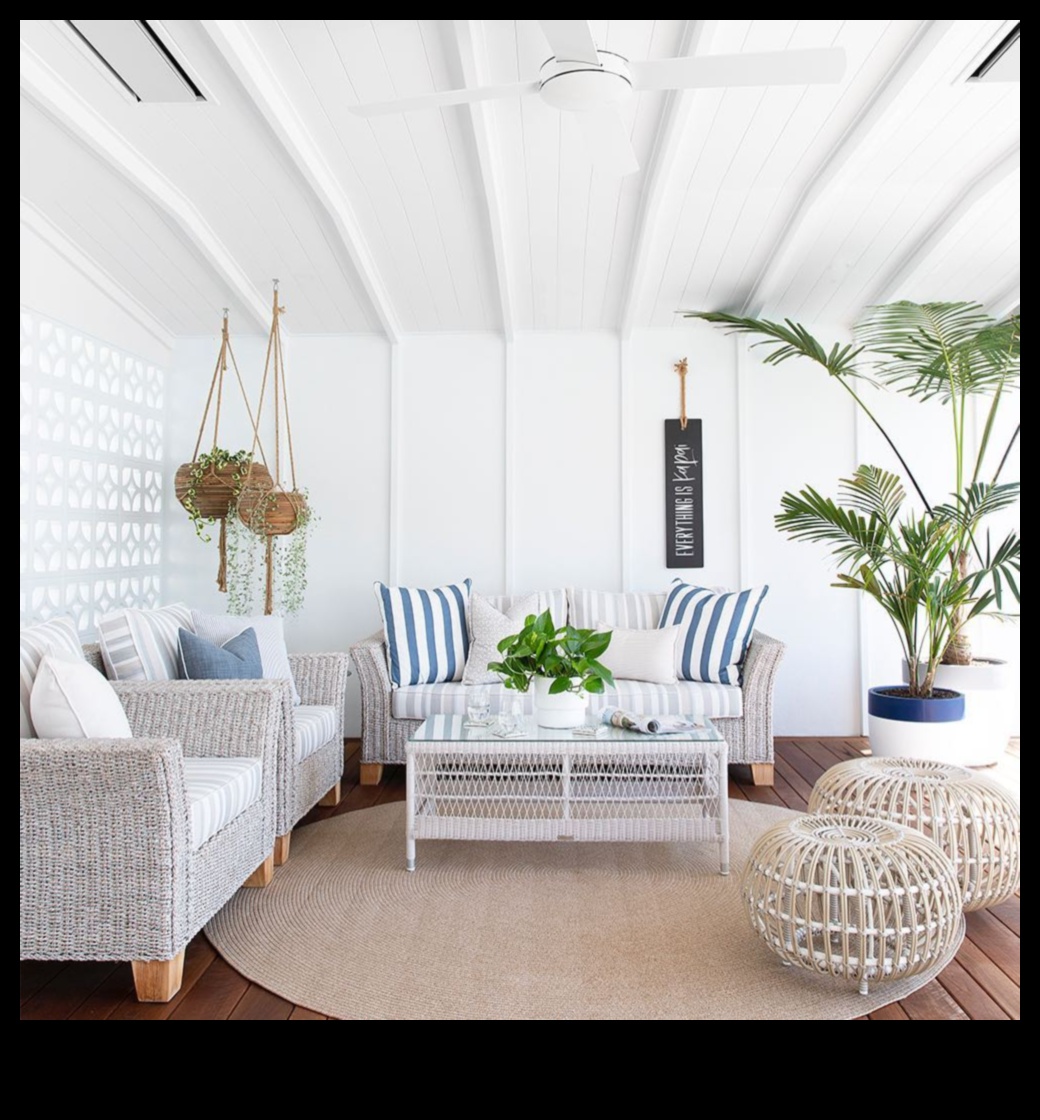 Wicker Beach Living Room Ένας οδηγός για την τέλεια εμφάνιση 3 Πώς μπορώ να χρησιμοποιήσω το Wicker σε παράκτια σαλόνια για μια κομψή πινελιά;