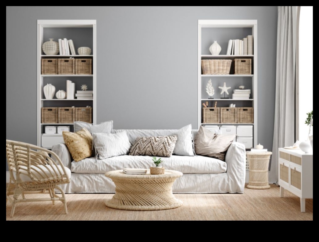 Wicker Beach Living Room Ένας οδηγός για την τέλεια εμφάνιση 4 Πώς μπορώ να χρησιμοποιήσω το Wicker σε παράκτια σαλόνια για μια κομψή πινελιά;