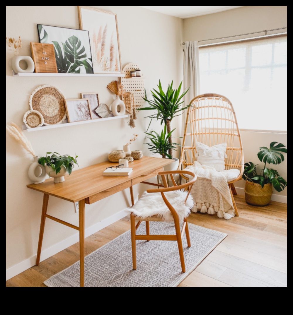 Πώς μπορώ να ενσωματώσω τις ιδέες διακόσμησης γραφείου Boho με το Artistic Boho Wall Art;