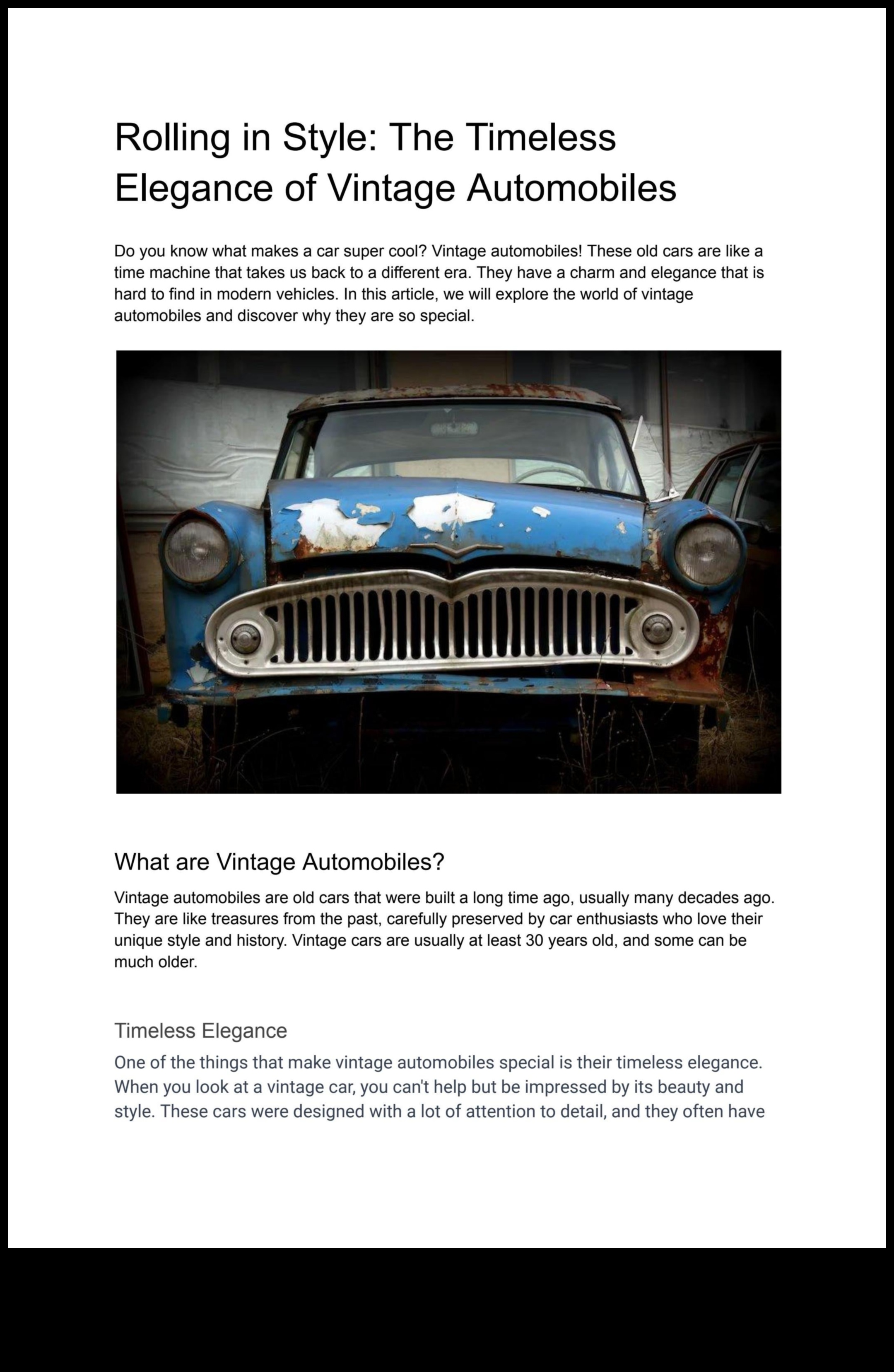 Driven by Classics Ένα διαχρονικό πάθος για vintage οχήματα 1 Driven by Classics: Vintage Vehicles and the Passion for Timeless Design